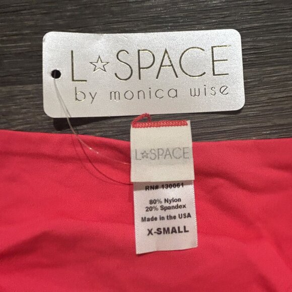 NWT L*Space Size XS Sandy Bikini Bottom Pink Hot Cherry LSSNC16 Hipster LSpace - Picture 6 of 9